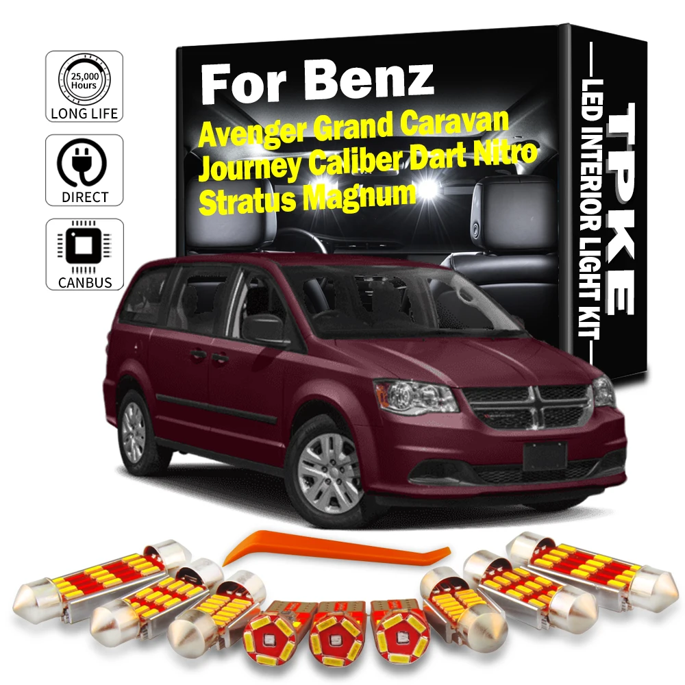 TPKE para Dodge Avenger Grand Caravan Journey calibre Dardo Nitro Stratus Magnum Interior bombillas LED Kit de luz lámpara de señal Canbus