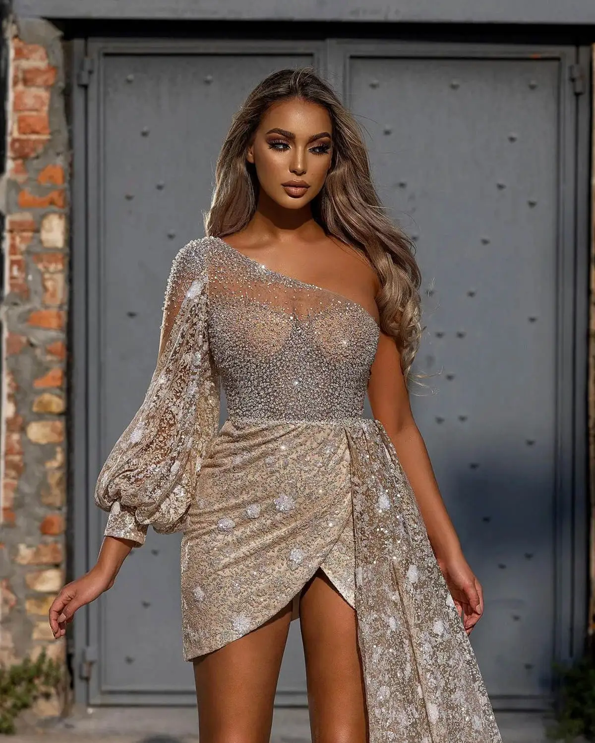 Luxury Evening Dresses Mermaid Off The Shoulder Beading Sequined Sleeveles Prom Gown Party Dress Vestido De Noite Custom Made