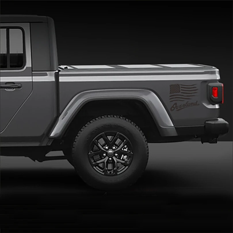 Car Trunk Tail Overland American Flag Decal Vinyl Graphics Wrap Decor Sticker for Jeep Gladiator JT 2018 2019 2020 2021 2022