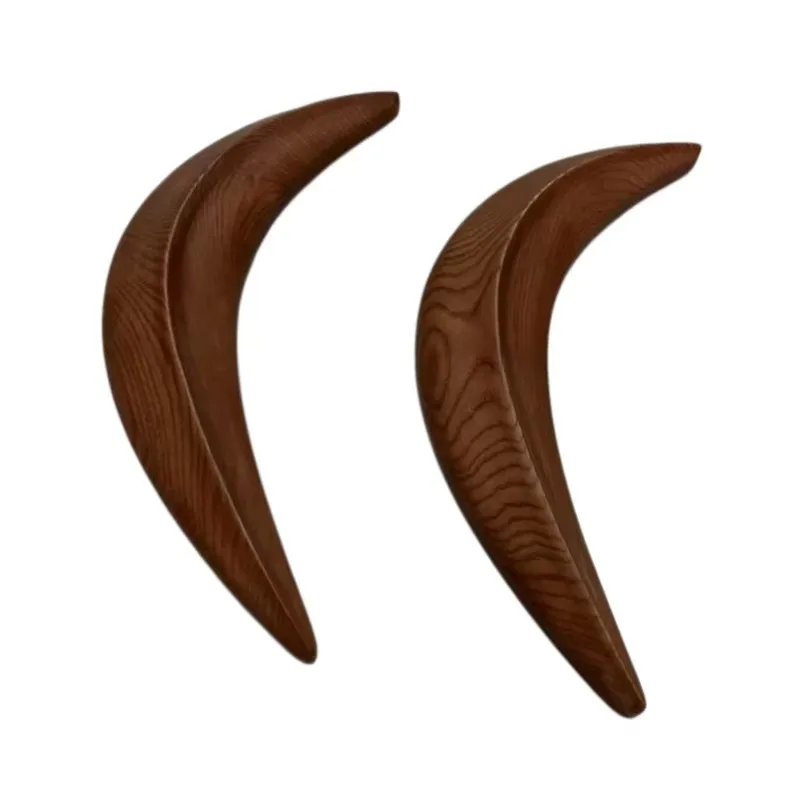 Wooden Crescent Sofa Legs Modern Curved Furniture Feet for Leather Sofas Solid Wood Replacement Parts