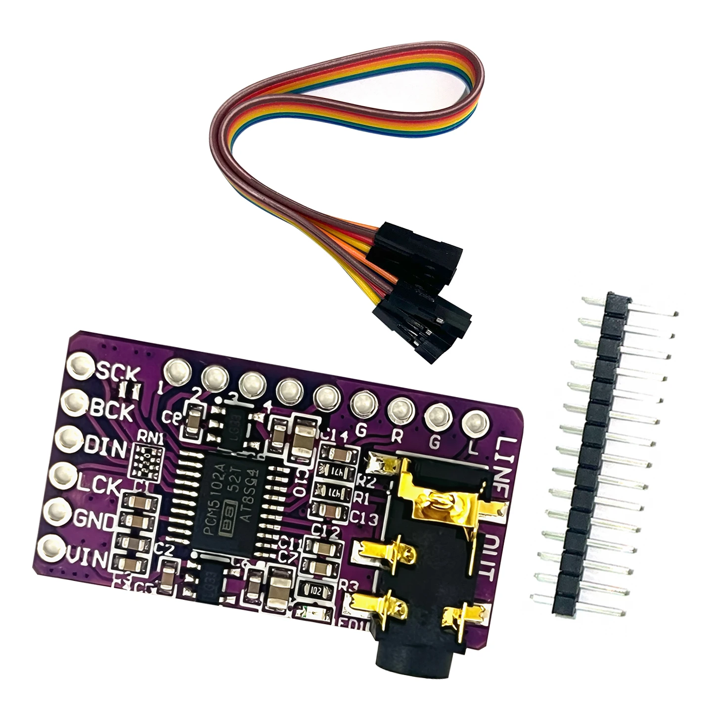 1-10PCS Interfaccia I2S PCM5102A Decodificatore DAC GY-PCM5102 Modulo Lettore I2S Per Raspberry Pi Formato pHAT Scheda Audio Digitale