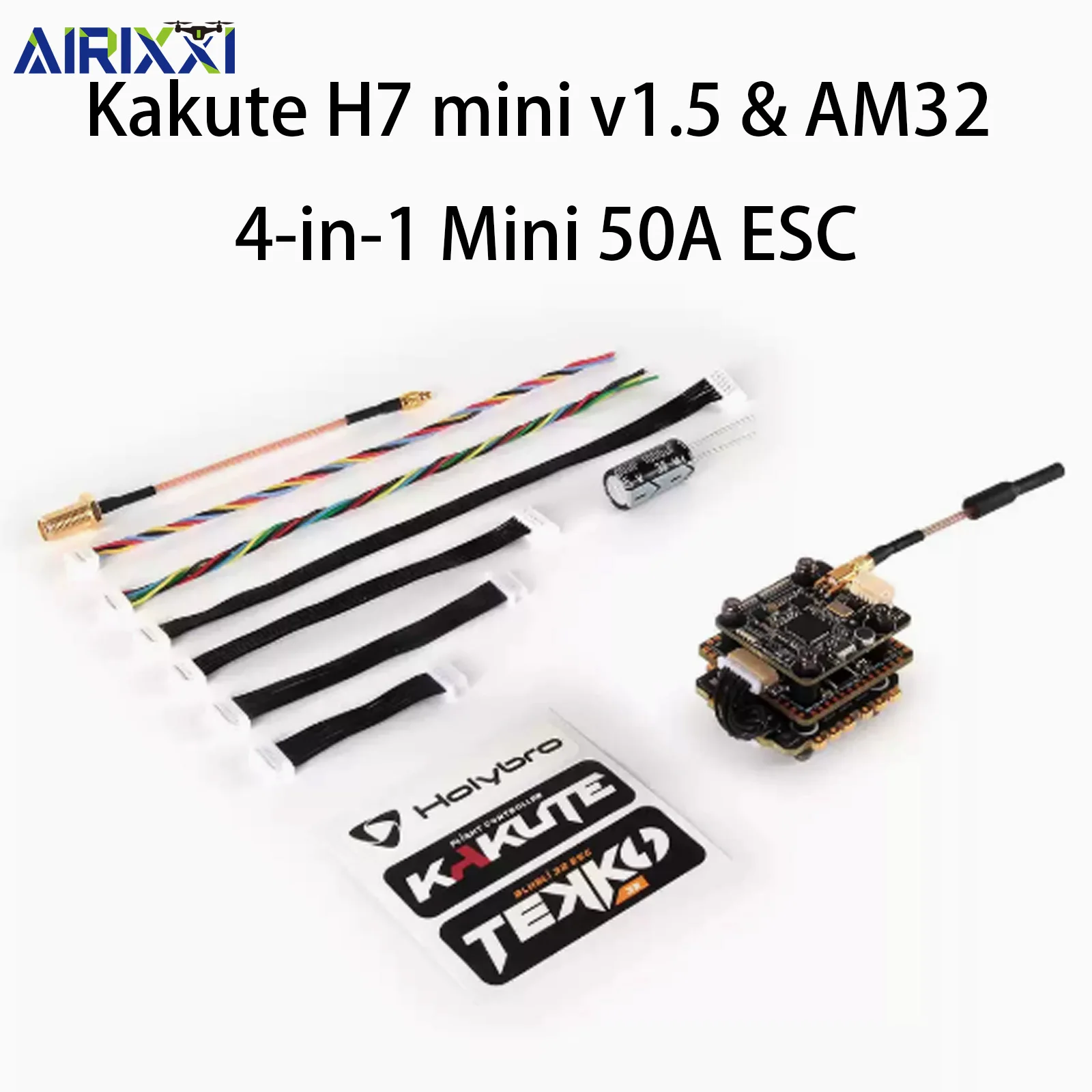 

Контроллер бесщеточного двигателя AIRIXXI Kakute H7 Mini V1.5 & AM32 4-в-1 50A ESC для FPV дрона H7Mini-H7M-50A, высокотоковый