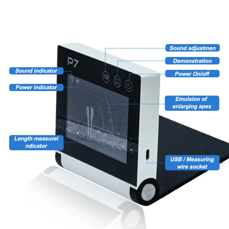 Dental Root Canal Measuring Instrument High Precision Multi-Frequency Color Screen Root Tip Length Measuring Accessories