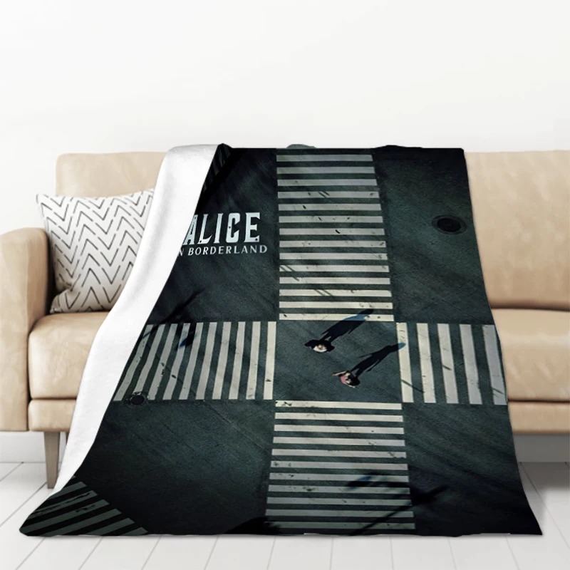 

TV Alice In Borderland Movie Throw Plead Cover Wearing Blanket Fluffy Plaid Blankets for Decorative Sofa Luxury Designer Bedding