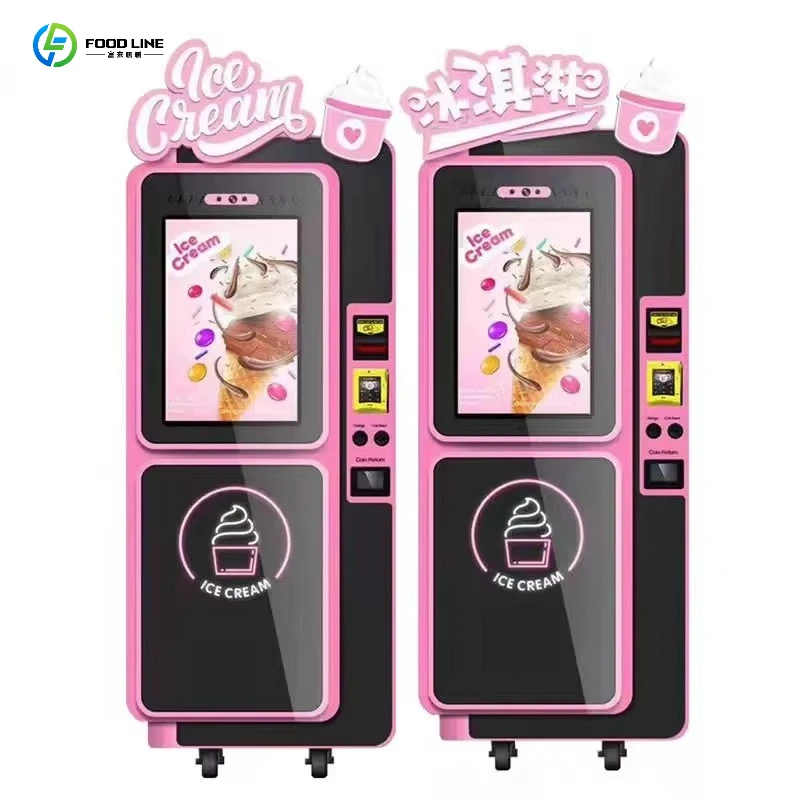 Customized Ice Cream Machine Commerical Ice cream Vending Machine Full Automatic Ice Cream Robot Machine
