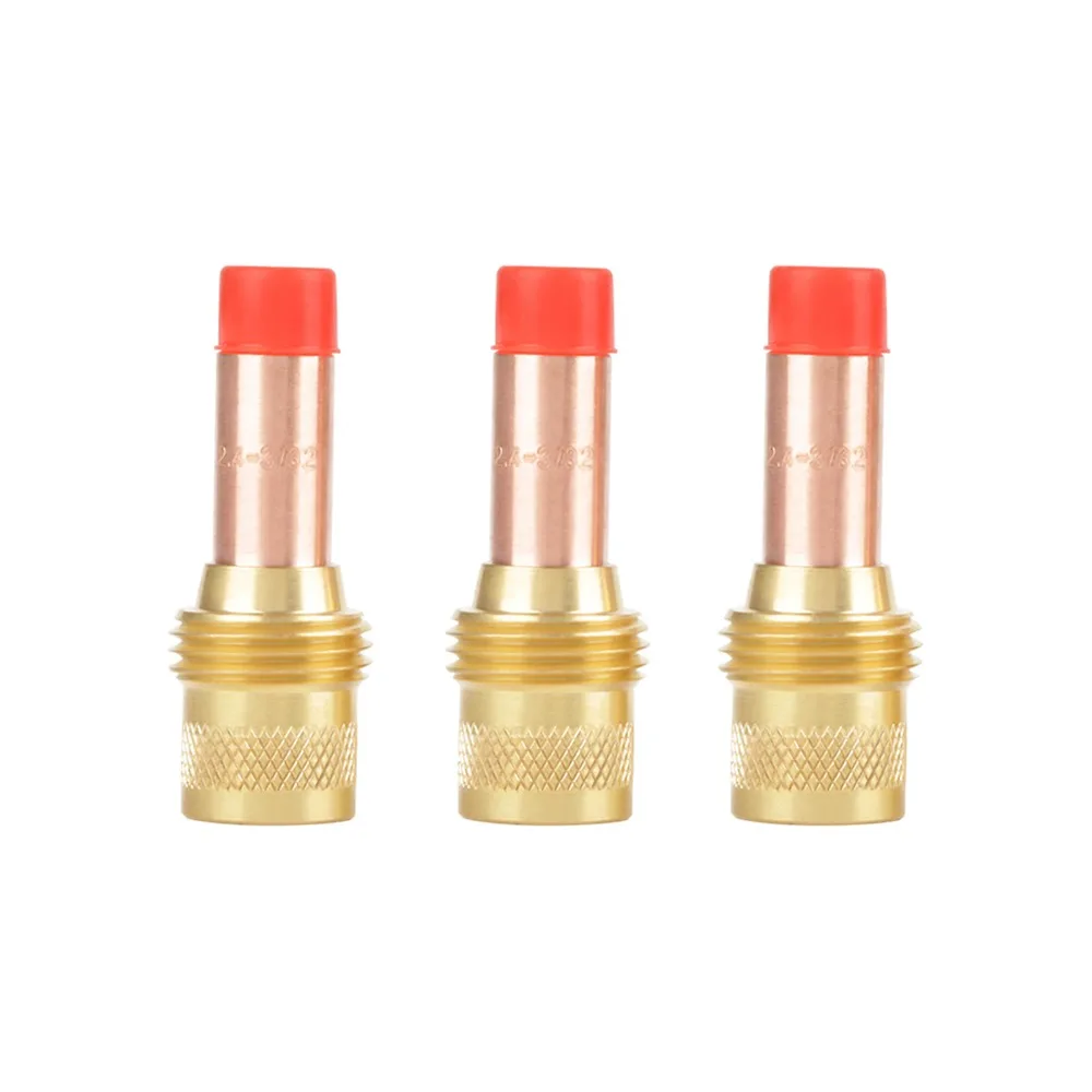 3pcs Copper Gas Lens Collet Body 2.4mm Diameter 45V26 Welding Torch Consumables TIG Welding Gas Lens For Welding Equipment