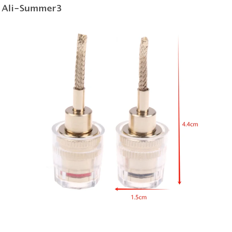 2/4개 4MM 바나나 암 커넥터에서 2MM 핀 커넥터로 변환 HIFI 케이블 어댑터 플러그 브레이디드 구리 와이어 소켓