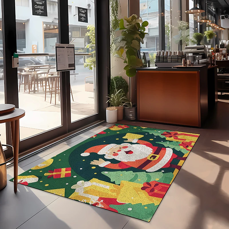 سجادة أرضية لمدخل عيد الميلاد من VIKAMA، مسند للقدمين عند المدخل الرئيسي، ديكور جو في مركز التسوق، ديكور منزلي