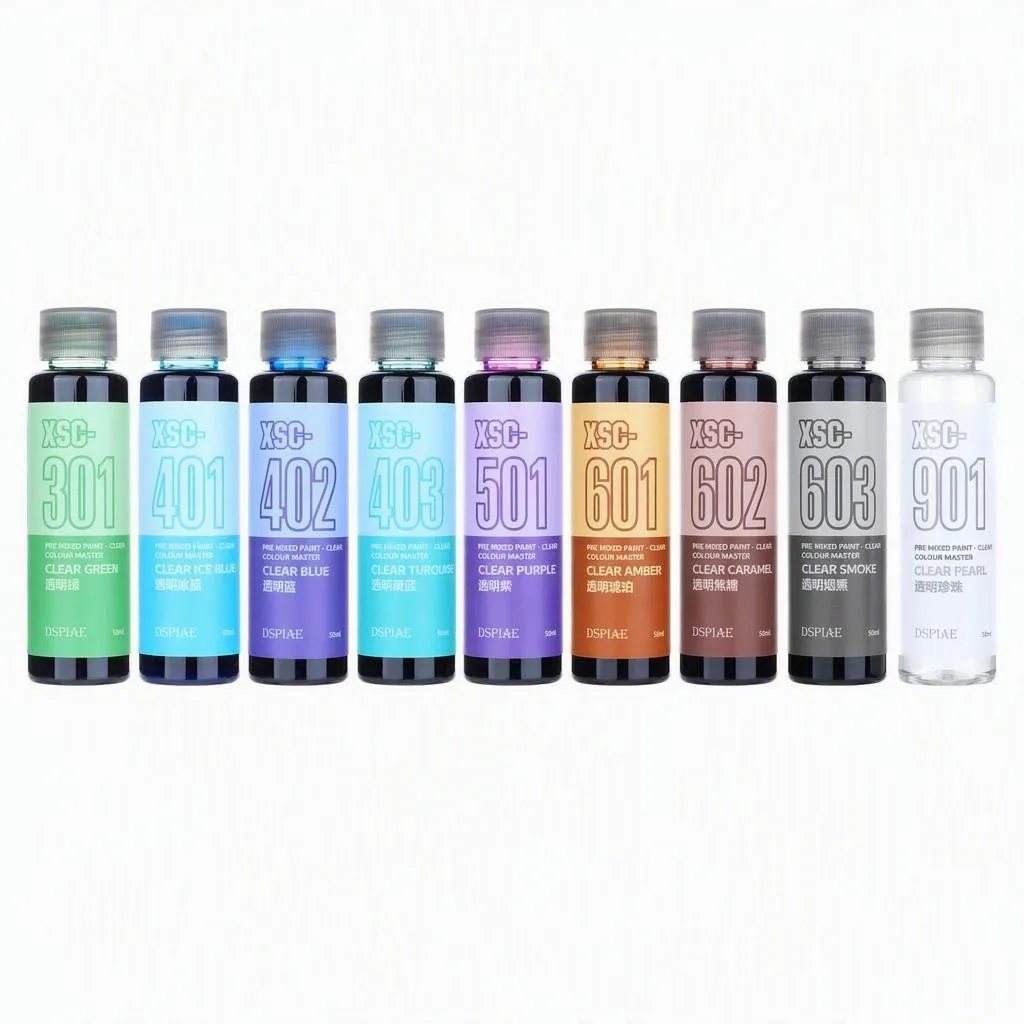 【2026 New】DSPIAE XSC Water Based Clear Paint 50ml Pre Mixed Transparent Color for Airbrush Model Hobby DIY Color Pigment Tool