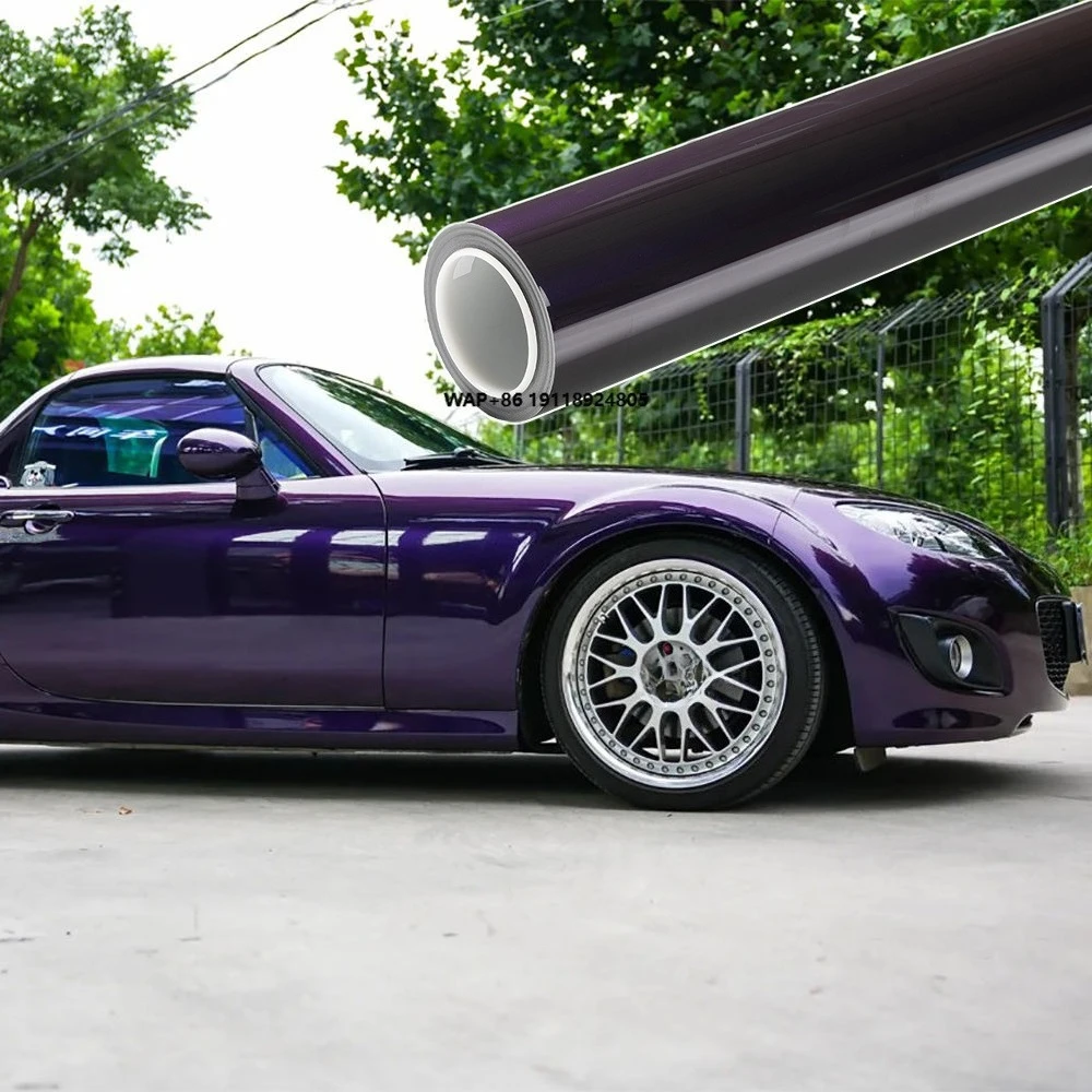 Stock Metallic Midnight Purple Self-Healing Color Changing UV Protection PPF Paint Protection Film TPU Car Films Full Body