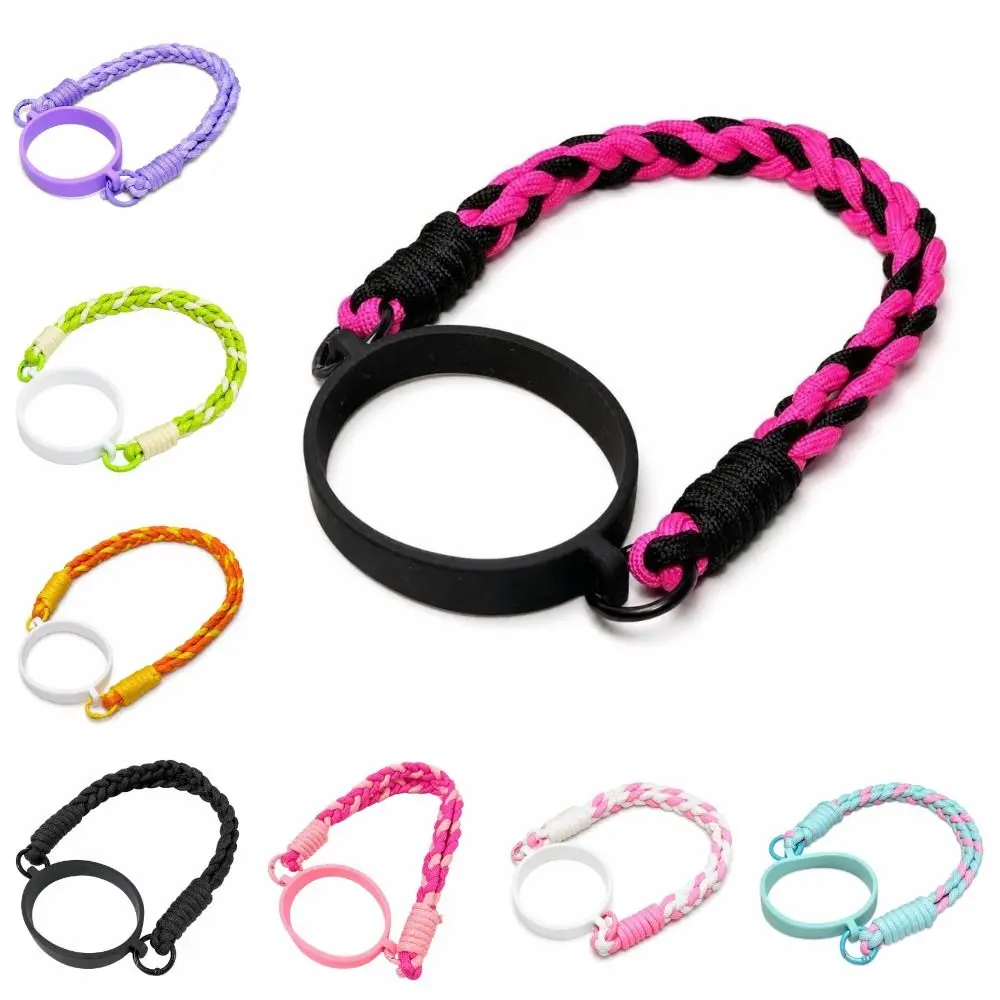 Water Bottle Handle Strap Fits Most 8-40oz Bottles Braided Rope Two-color Hand-Woven Water Bottle Strap