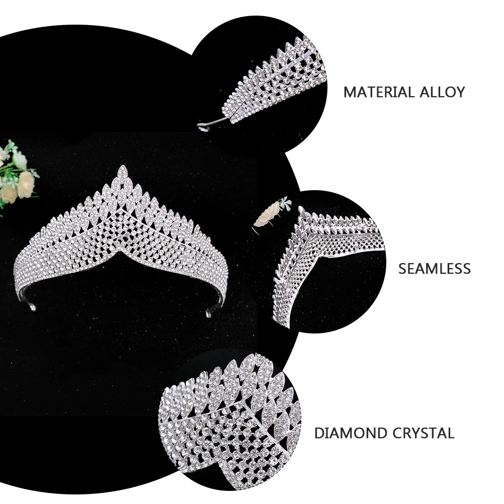 

Bridal Crown Headb New Style Head Decor Headb Rhinestone Alloy Tiara Hair Decor Headdress Accessories