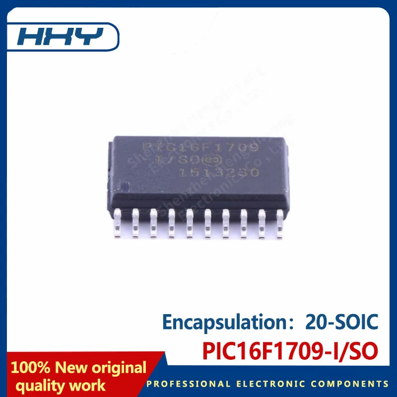 1PSC PIC16F1709-I/SO 20-SOIC Microcontroller IC 8-bit 32MHz 14KB flash memory