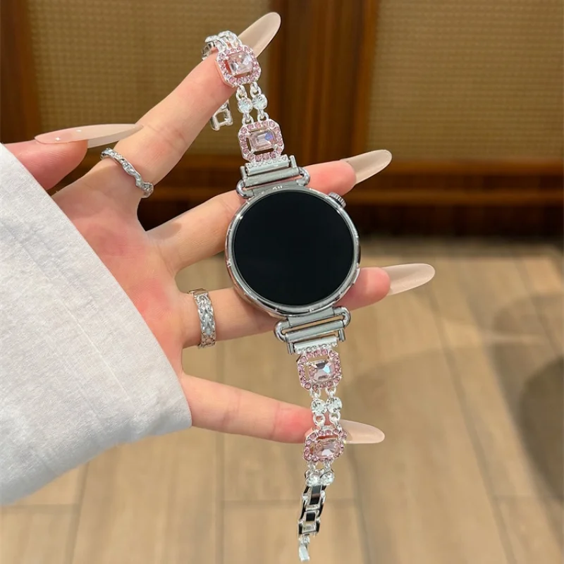 Flash Diamond Premium Bracelet Strap Suitable for HUAWEI Watch Fit3/Fit4 Straps and HUAWEI Band 8/9/10NFC Handmade Straps