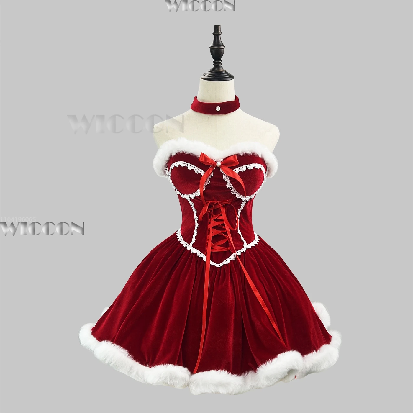 فستان سنوي مثير للعام الجديد لعام 2026 فستان المشاهير للنساء الأميرة وأداء عيد الميلاد مقاس كبير فستان مخملي طقم كيب نافيداد كرنفال #3