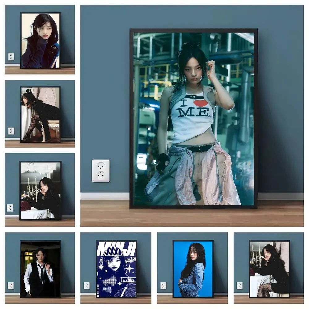 Singer K-Kim Minji Poster Pegatina artistica HD autoadhesiva impermeable para salon dormitorio