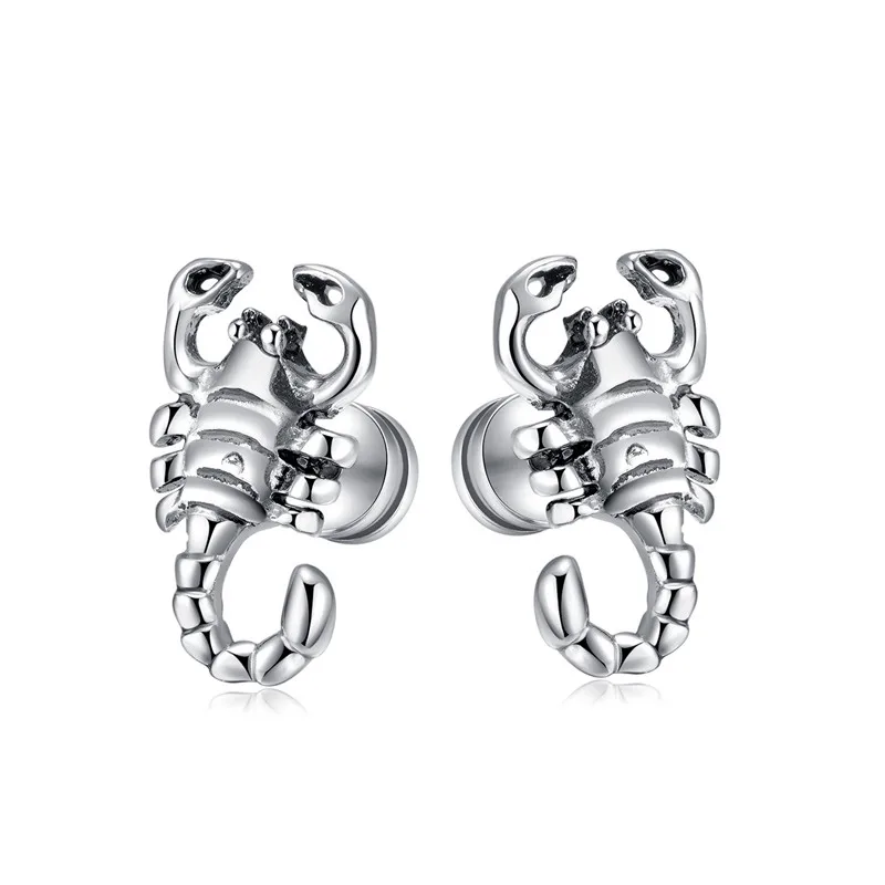 

Punk Scorpion Stud Earrings for Women Mens Stainless Steel Gothic Biker Rock Earrings Animals Jewelry Gifts