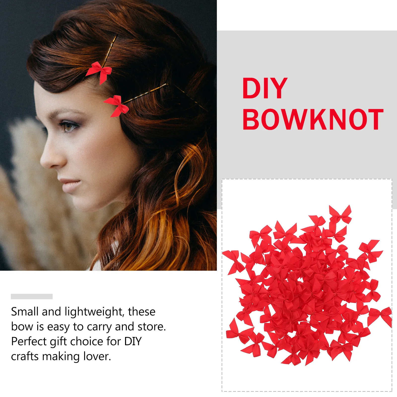 

100pcs Christmas Bows Butterfly Knot For Diy Crafts Making Hairpin Xmas Wedding Party Bag Clothing Accessory Decor