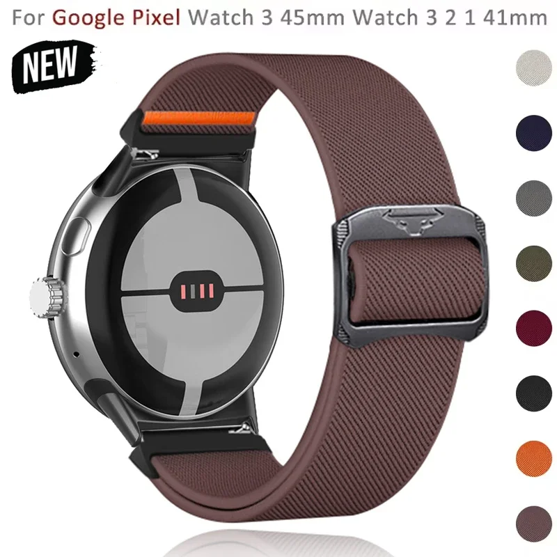 Armband für Google Pixel Watch 3/2/1 41 mm Nylon-Schlaufenarmband Correa für GOOGLE PIXEL 41 mm elastisches Sportband ersetztes Zubehör
