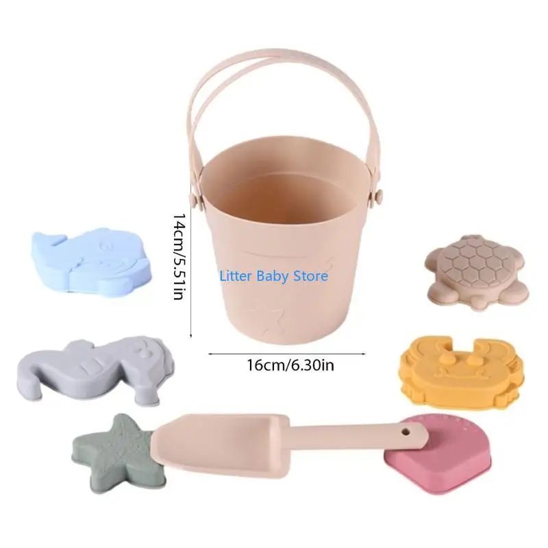 N80C พลั่วชายหาดถังแม่พิมพ์คราดของเล่นชายหาดสำหรับของขวัญสำหรับเด็กเด็กวัยหัดเดินสำหรับการขุด