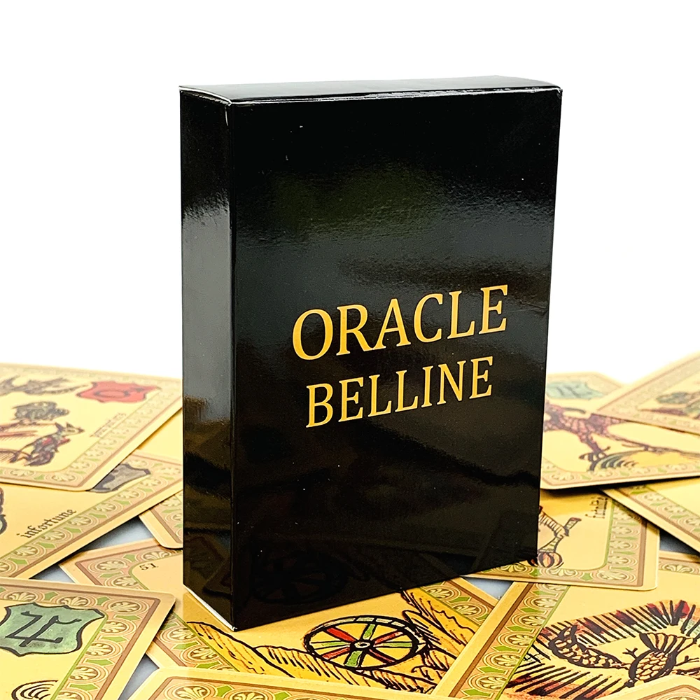 Cartes Oracle Belline Version Française – Jeu de Divination Mystérieuse pour Lecture Psychique avec Instructions en Papier
