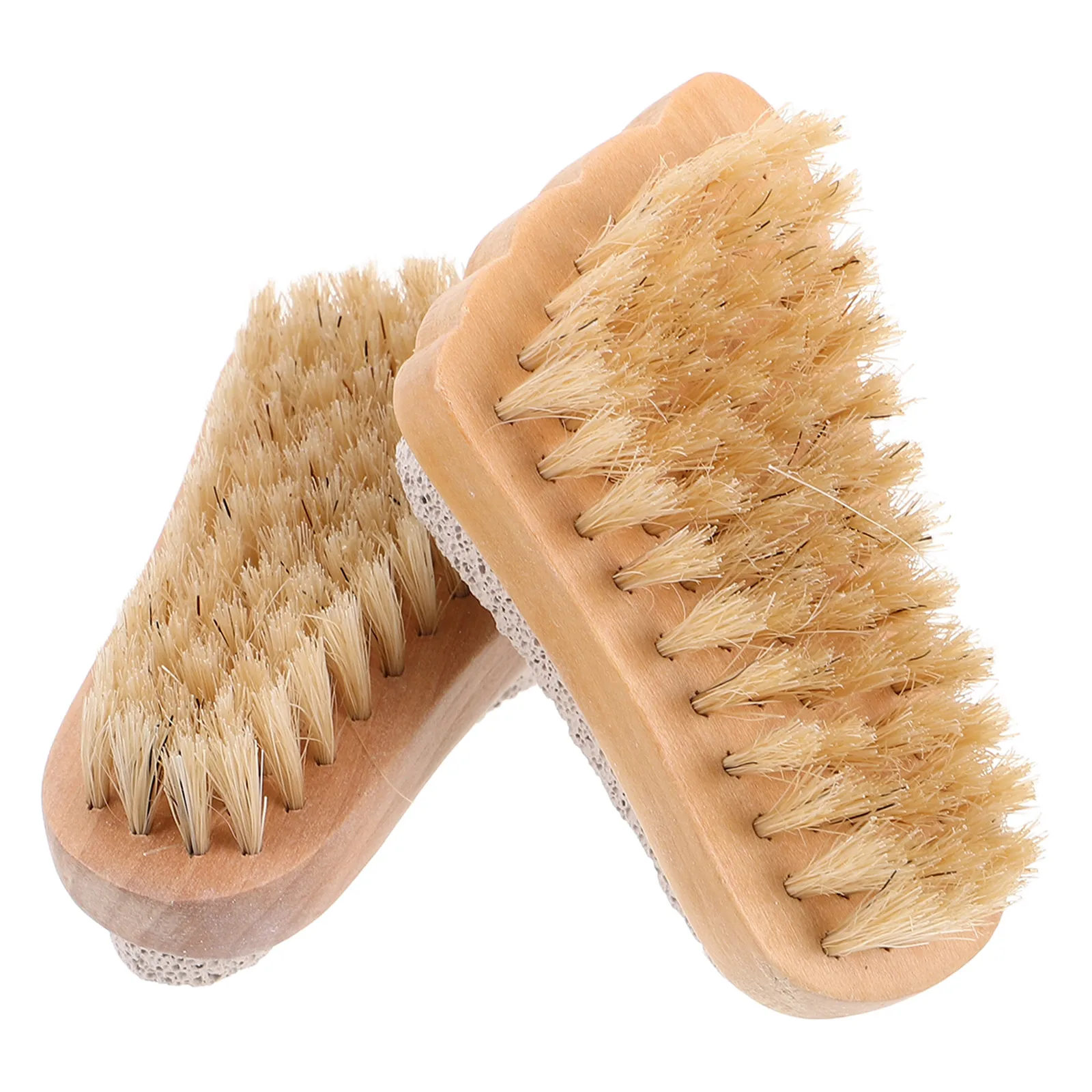 

Pumice Stone Exfoliating Massage Brush Callus Remover Dead Skin Scrubber Wooden Handle Ergonomic Design Portable Foot