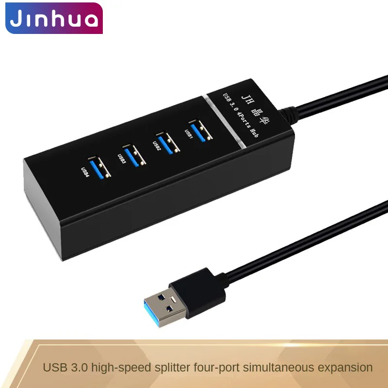JingHua USB 3.0 Hub 4-Port, Ultra-Fast 5Gbps Expansion, No Driver Required, Backward Compatible with USB 2.0, for Home & Office