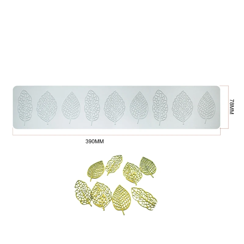 Aomily 9 Shaped Leaves Cake Silicone Beautiful Lace Fondant Mold Mousse Sugar Craft Icing Mat Pad Pastry Cake Decorating Tools