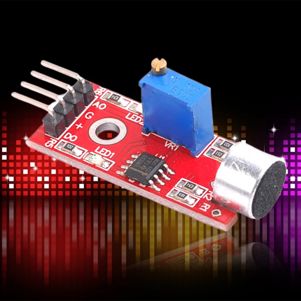 High Sensitivity Sound Microphone Sensor Module DC 4-6V LM393 for Voice Controlled Lighting Applications