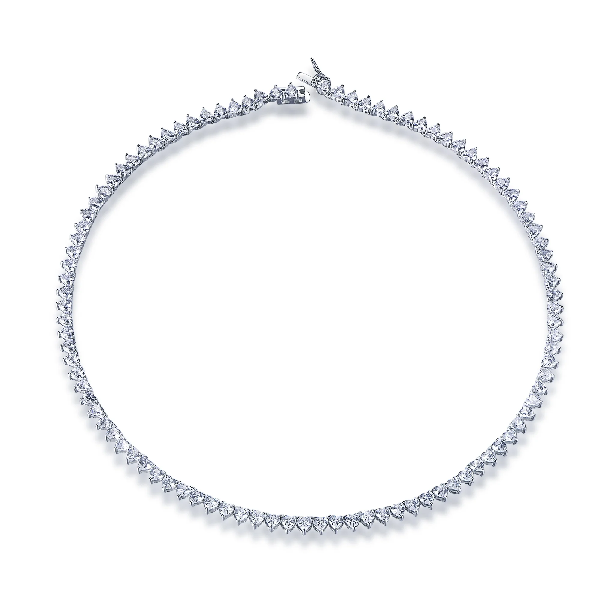 Kirin Silver Jewelry Factory 5a Cz Tennis Chain 925 Sterling Silver 3mm 4mm Necklace 16 Inch Tennis Chain Necklace