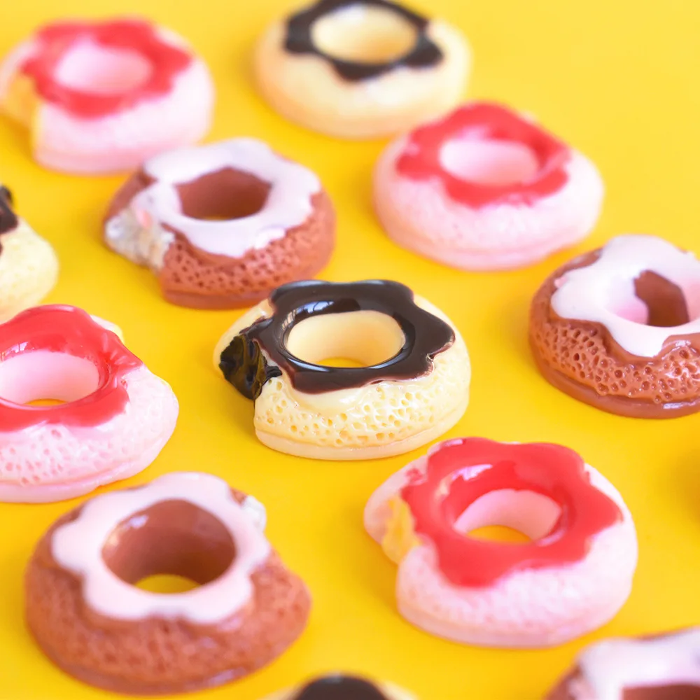 6/8/10 stücke Mini süße Süßigkeiten Donut Puppe Essen so tun, als spielen Puppenhaus Zubehör Miniatur Home Craft Dekor Kuchen Kinder Küche Spielzeug – Detail 22