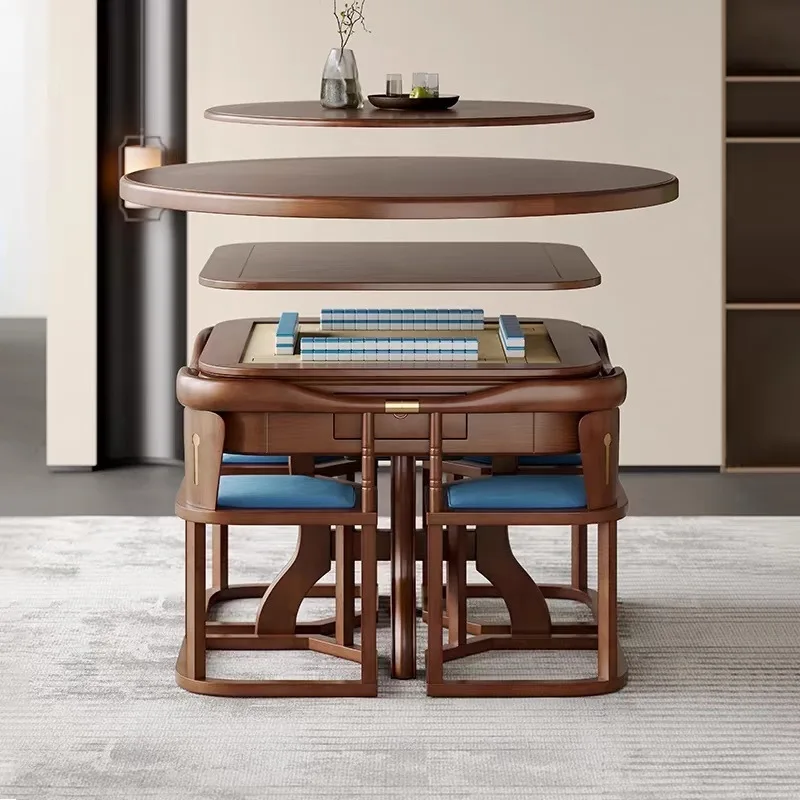 

Dining table dual-purpose multi-function automatic household mahjong machine table integrated electric household round table