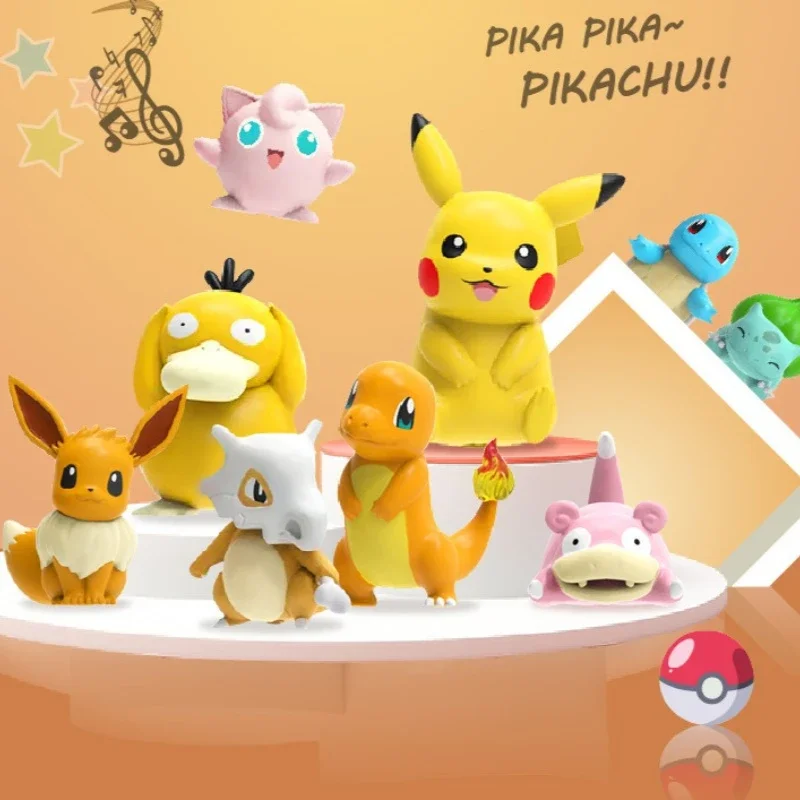 Pokemon Pikachu Model postaci kreskówka Anime śliczne dzieci oryginalność zabawki modna ozdoba stołu zestaw garażowy prezenty świąteczne