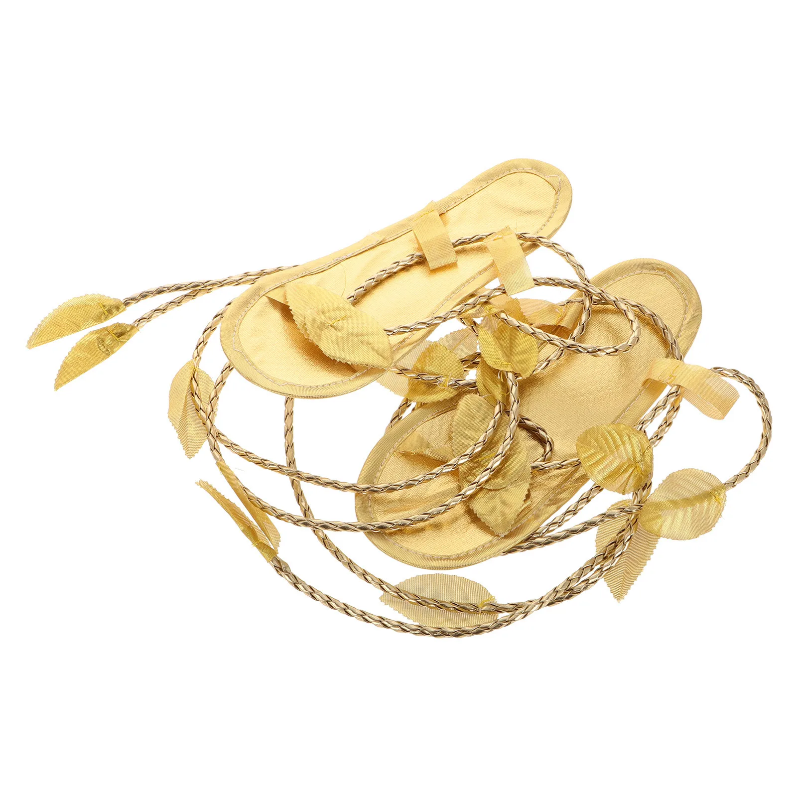 

Roman Shoes Props Pointed Toe Gold Sandals for Women Ancient Egypt Costume Accessories Halloween Cosplay Fancy Dress