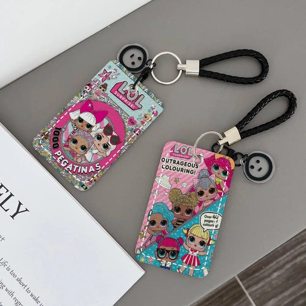 

Anime Cartoon L L O L Surprise Card Holde Applicable To Credit Cards Bus Card Rectangular Keychain Protective Cover