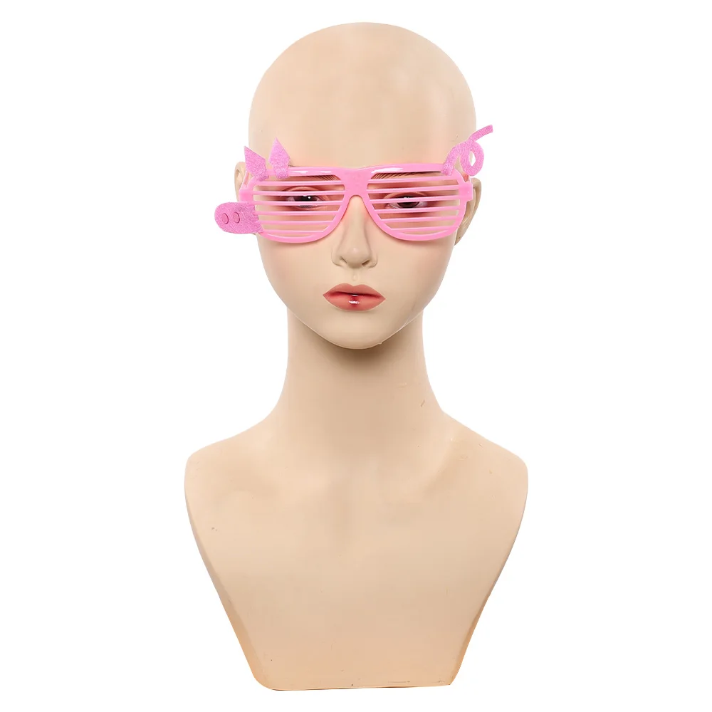 نيك وايلد كارتون حديقة الحيوان تأثيري الوردي خنزير نظارات مخطط نظارات زي اكسسوارات وتتسابق الدعائم تمويه كرنفال الهالوين #2