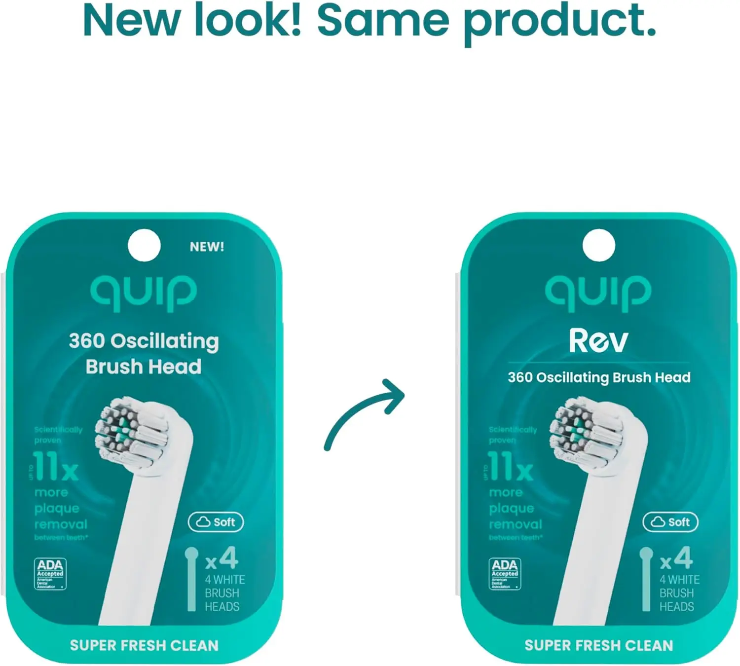 رؤوس فرشاة الأسنان الكهربائية المتأرجحة Rev 360 - 4 عبوات - عبوات رأس الفرشاة المتحقق من لفرش الأسنان المتأرجحة - لذلك #5