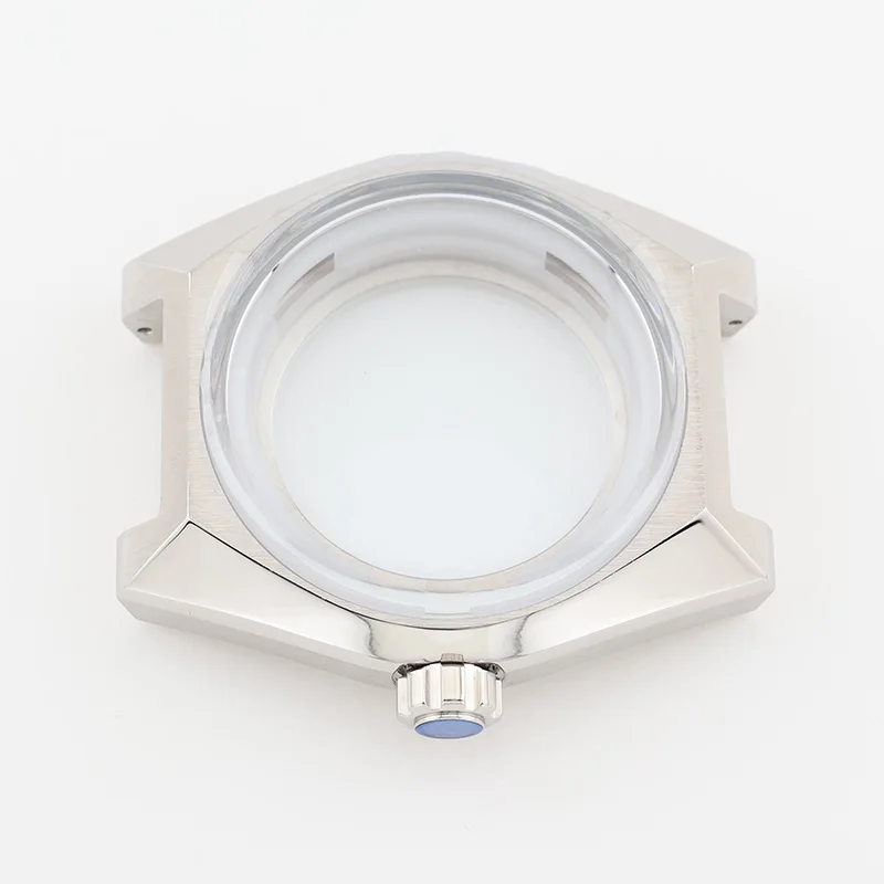 41 مللي متر NH35 حافظة من الفولاذ المقاوم للصدأ فقاعة زجاجية رجل ساعة ميكانيكية رياضية لقطع غيار الحركة الأوتوماتيكية King Seiko #4