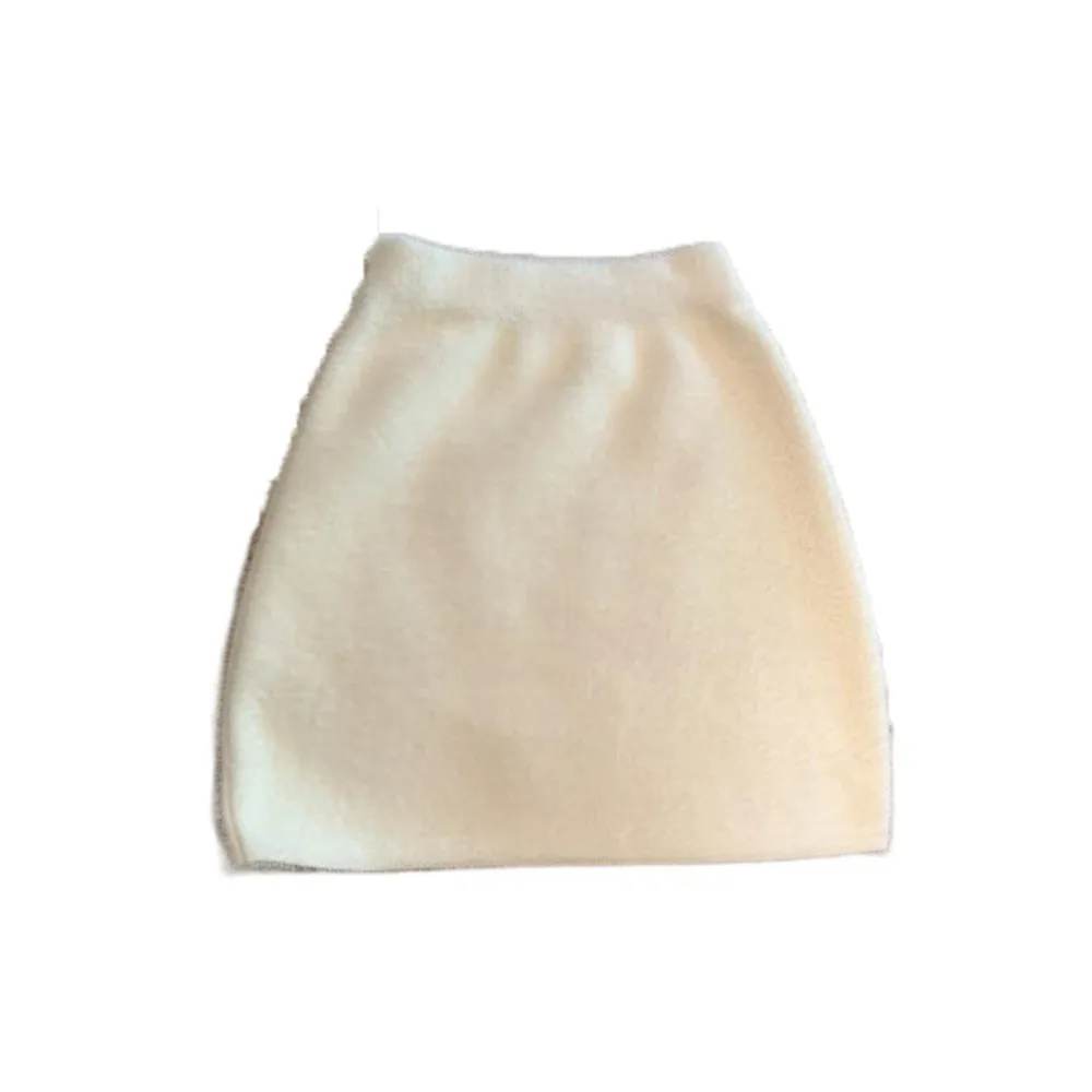 

Plush Imitation Mink Fleece Skirt Spicy Girl Style Autumn Winter Short Mini Skirts Ins Retro High Waist A-line Skirt Lady