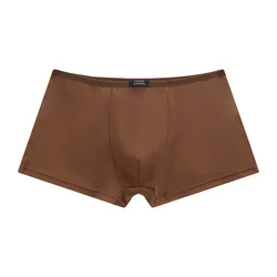 Men's underwear: pure cotton boxer shorts with narrow edges, low waist, and four corner shorts with breathable and antibacterial