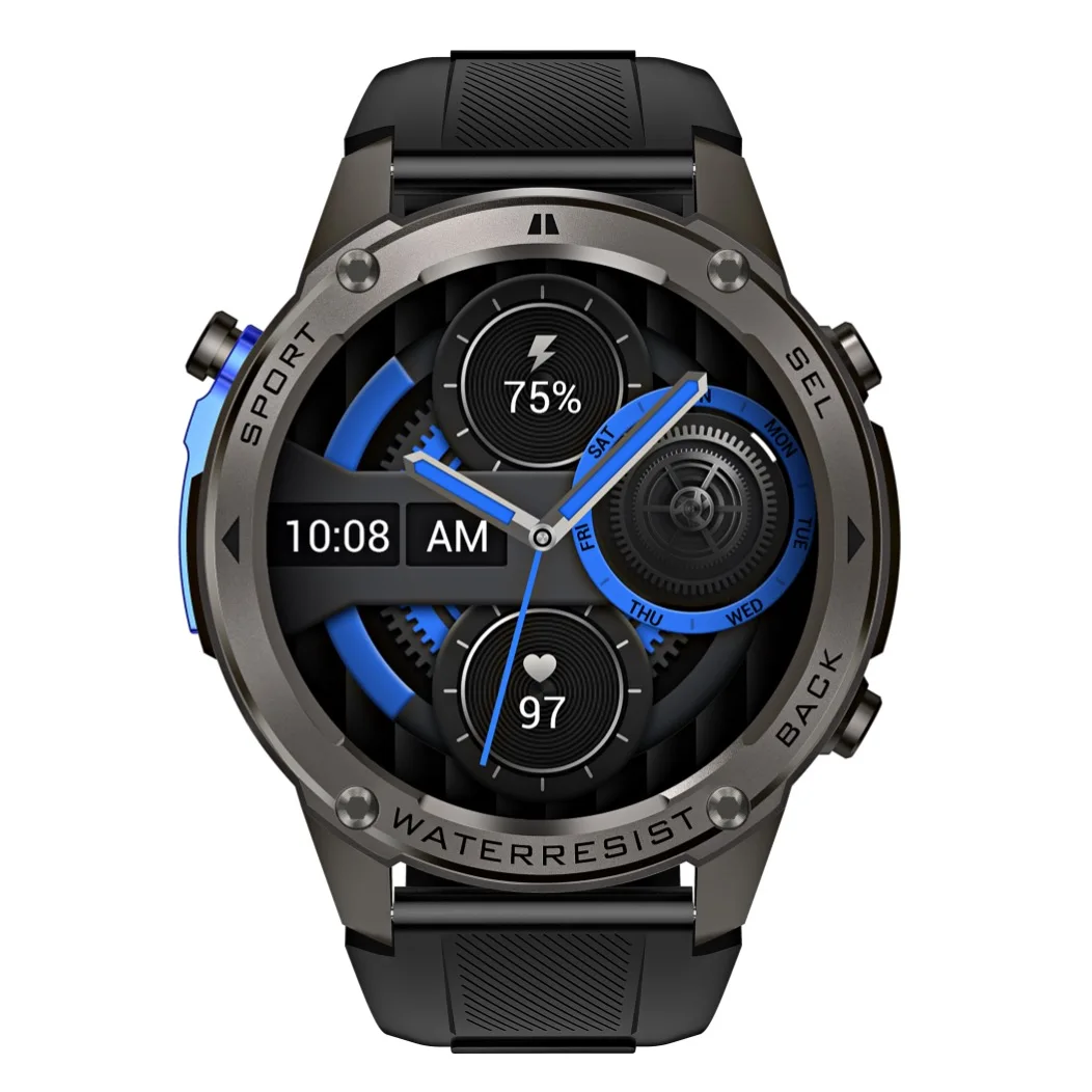 TJXL-OEM 2024年7月新製品 5ATM防水 スマートウォッチ GPS デュアル周波数 L1+L5 1.43インチ AMOLED 500mAh スマートウォッチ