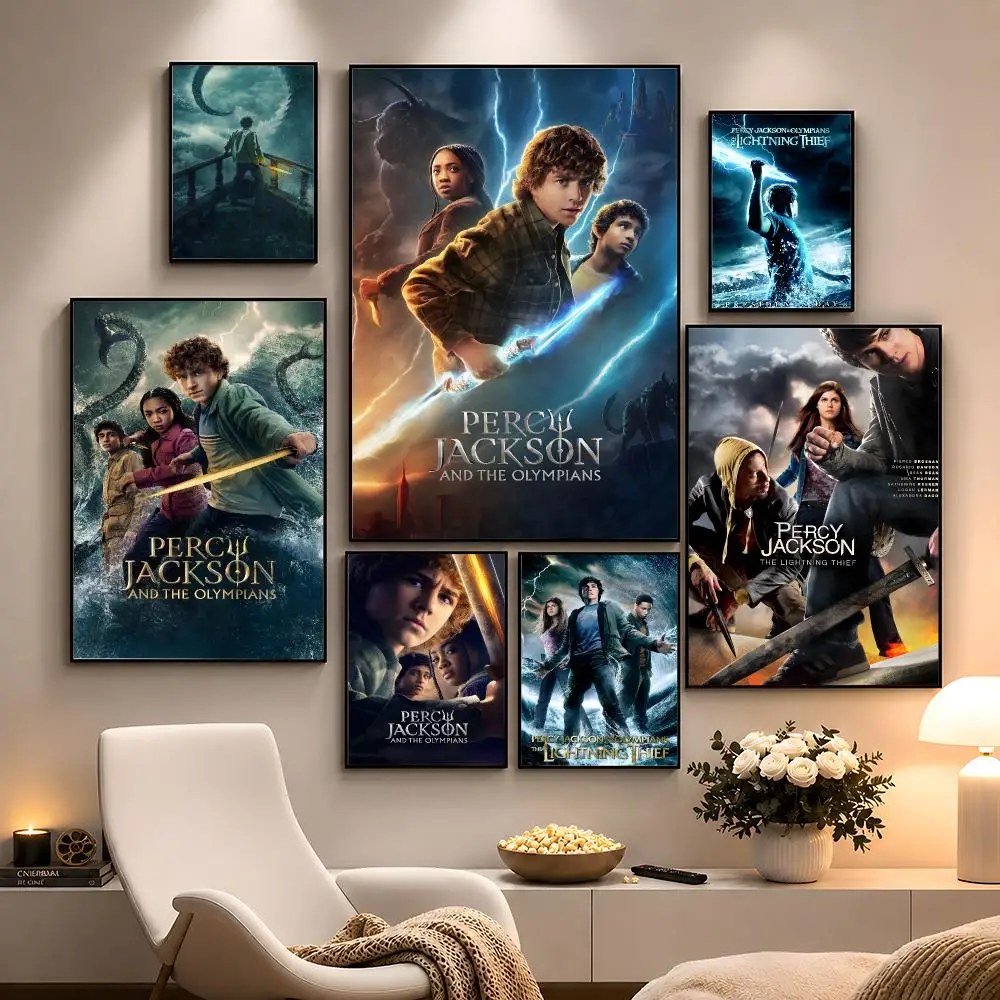Novel Percy Jackson Greek Mythology Poster Peel And Stick Wall Art PP Waterproof HD Bedroom Living Room Home Decor Gift