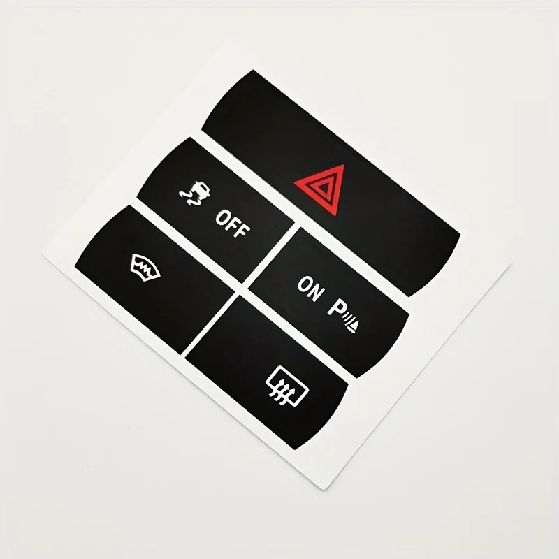 Auto Dashboard Button Repair Sticker Waterproof Vinyl Decal for Hazard Defrost ESP Parking Sensor Switch Interior Control Decor