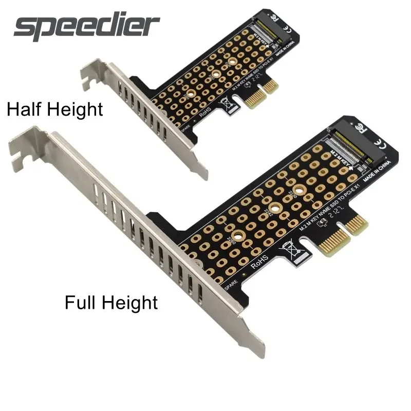 Riser 2230 2280 SSD M.2 NVME to PCIE X1 Adapter Card Full-Baffle Half-Bracket SSD M.2 M2 NVME to PCI-E 4.0 3.0 1x Expansion Card