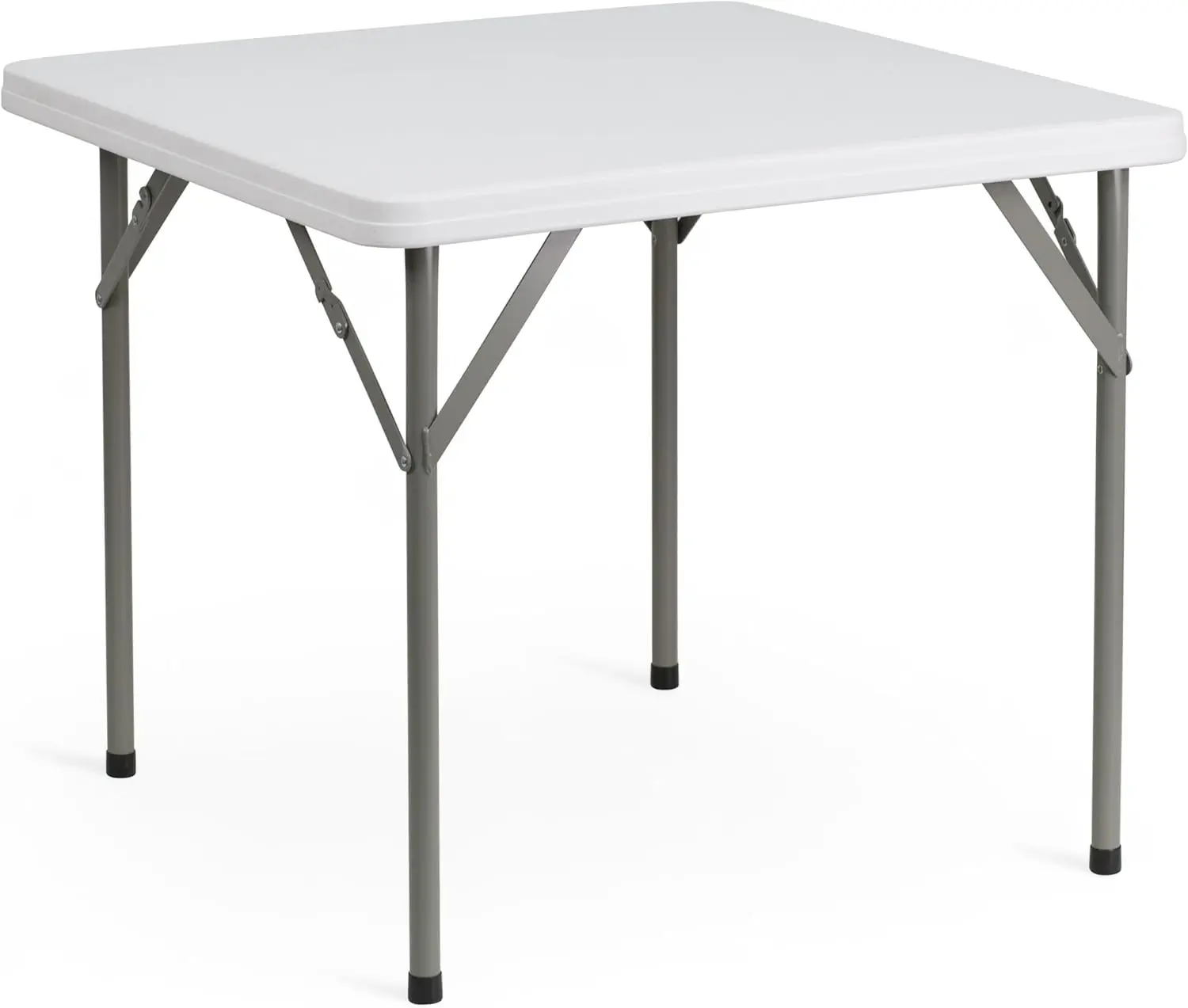 

2.85' Square All-Ocn Plastic olding Event Table with Locking Legs, olding Banquet Table or Indoor/Outdoor Events, White