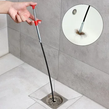 60/90 センチメートル長さ曲げ可能なグラバー春式グリップツール 4 顎ロンググリップツールパイプ詰まり解消ツール