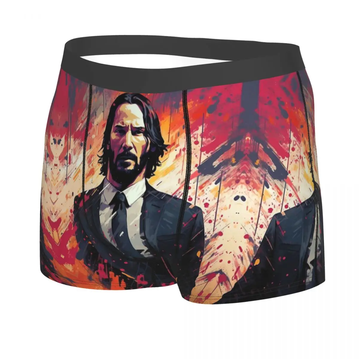 John Wick Keanu Reeves Men's Boxer Briefs special Highly Breathable Underpants Top Quality 3D Print Shorts Birthday Gifts