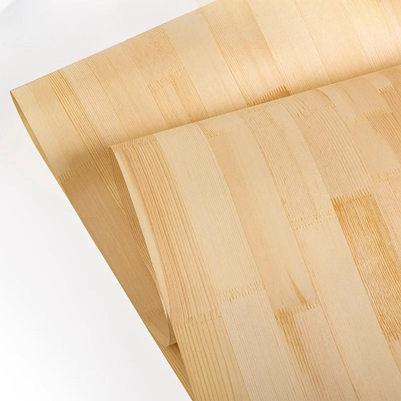 L:2.5Meters Width:58cm T:0.3mm Wall Panel Decoration Veneer Natural Pine Wood Tabletop Wood Veneer