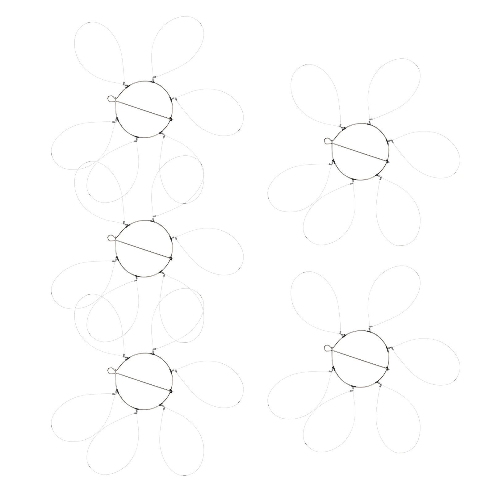 

Rings 5 Sets Fishing Circles Metal Buckles Steel Wire Durable Compact Stacked Storage Crab Lobster Shrimp Catching
