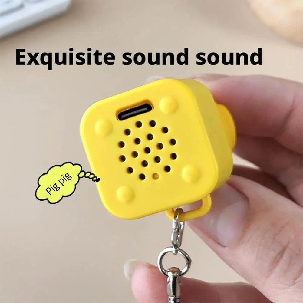 2026 LED Frog Croaking Fidget Toy Keychain With Colorful Lights Rechargeable Keychain With Led Fun Animal Sound Button Toy image 6